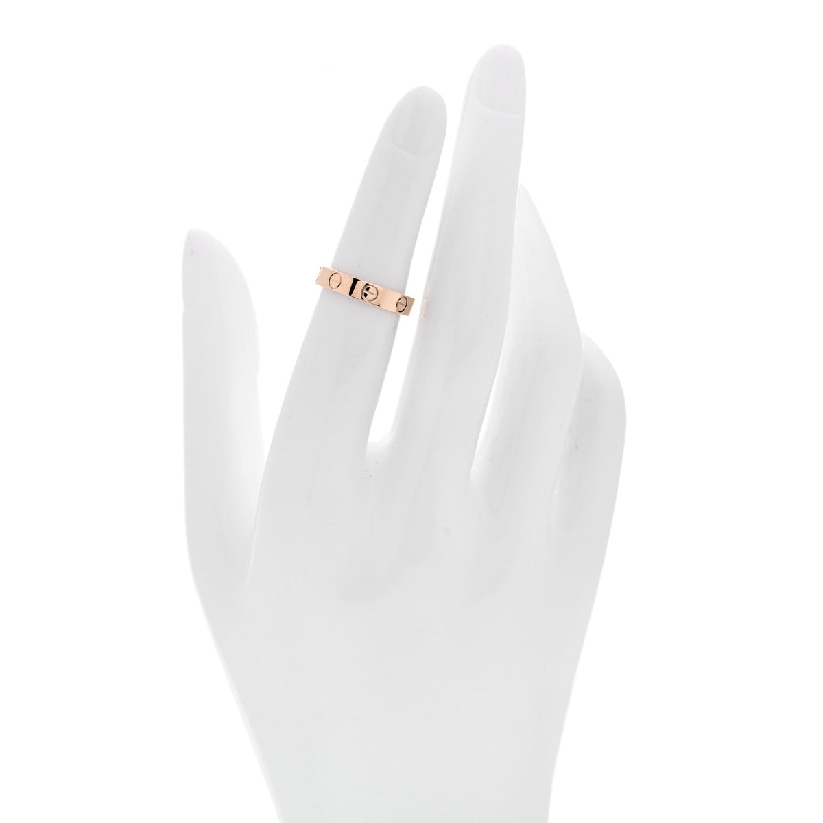 18K Pink Gold 3.5mm LOVE Wedding Band Ring 49 4.75