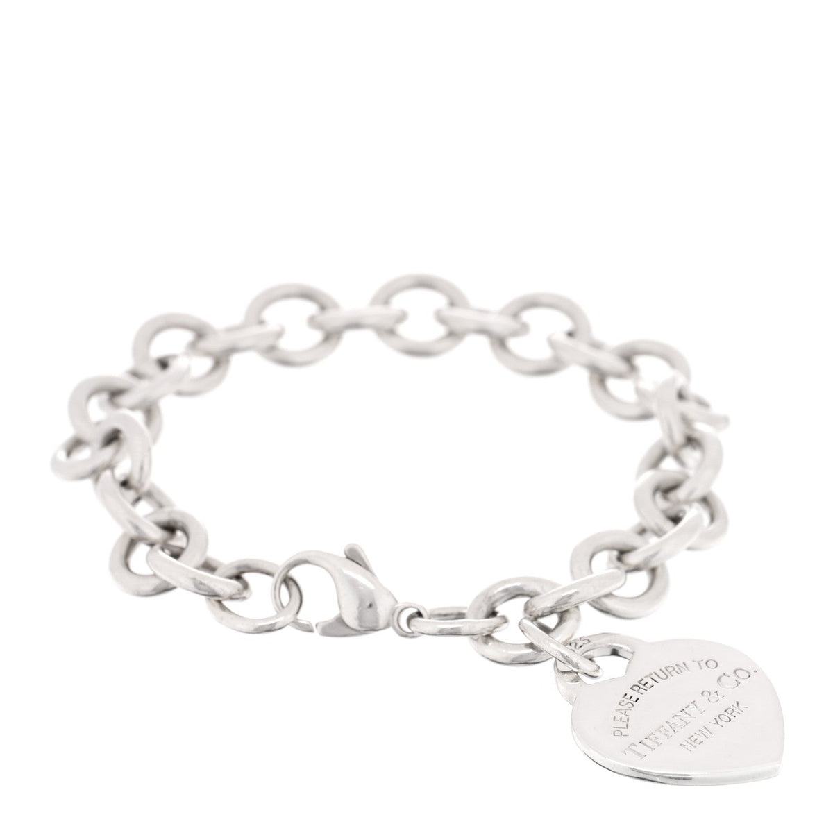 Sterling Silver Return to Tiffany Heart Tag Charm Bracelet