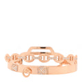 18K Rose Gold Diamond Alchimie Chaine D'Ancre Collier Bracelet