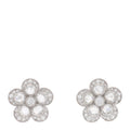 Platinum Diamond Enchant Flower Stud Earrings