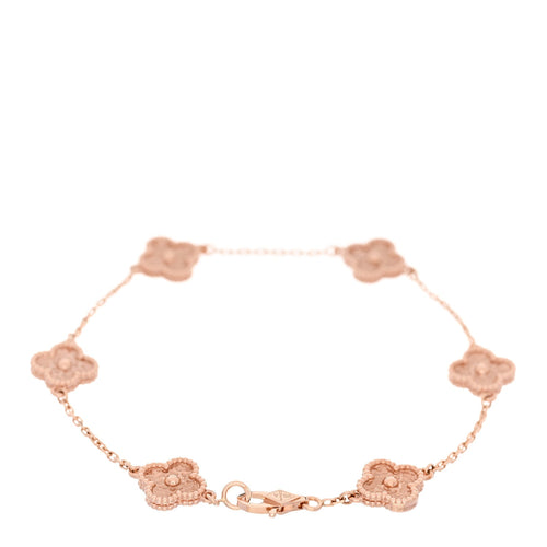 18K Rose Gold 6 Motifs Sweet Alhambra Bracelet