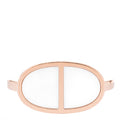 18K Rose Gold Ceramic MM Chaine d'Ancre Verso Ring 50 5.25 White