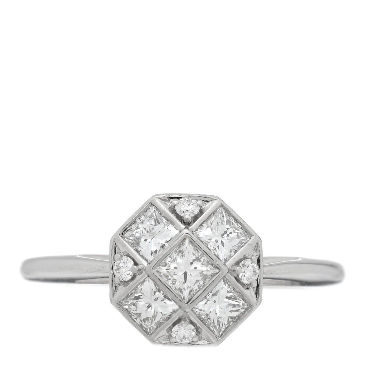 Platinum Diamond Mosaic Ring 51 5.75