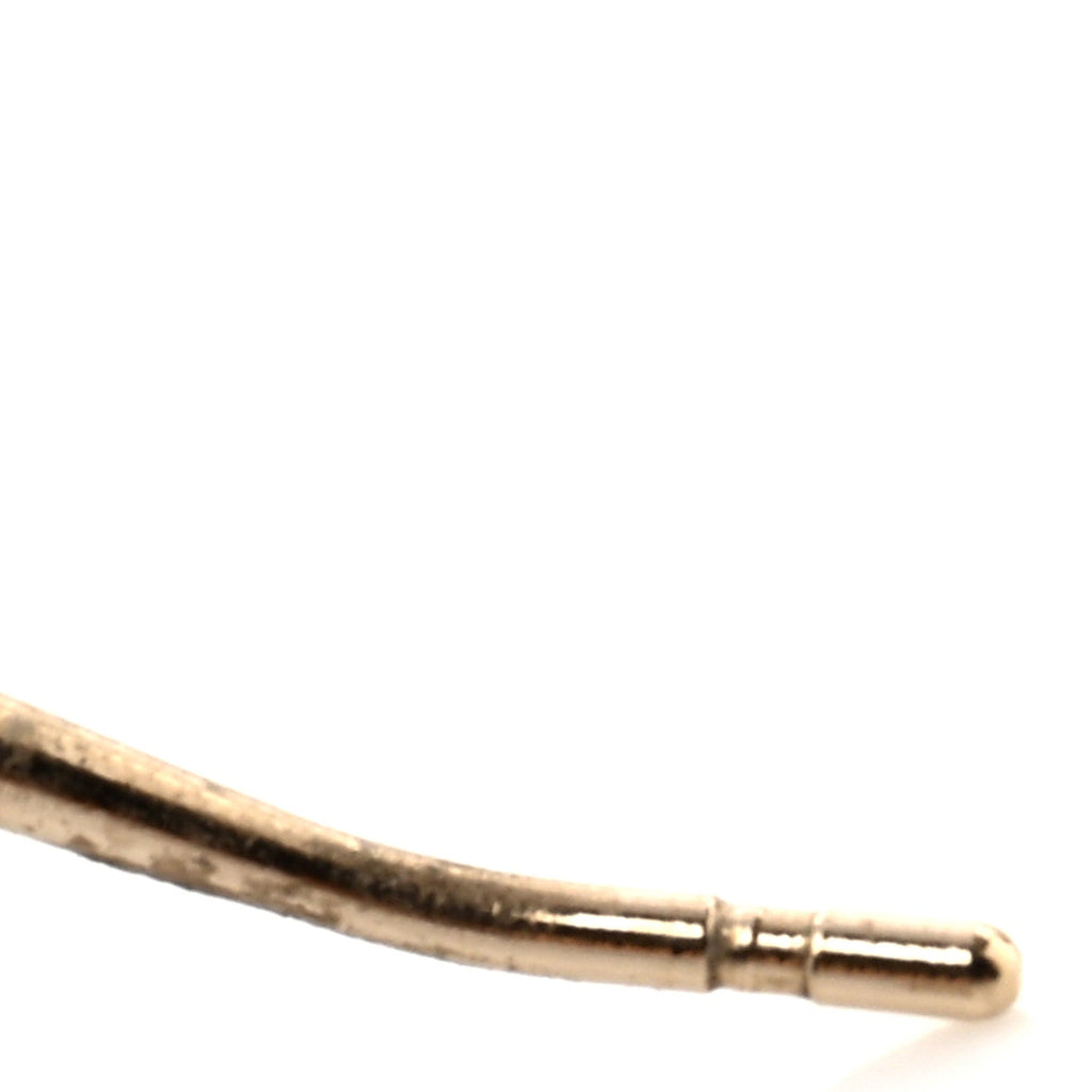 Crystal CC Hoop Earrings Gold