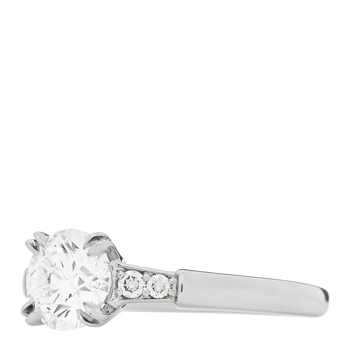 Platinum Diamond .91ct Round Brilliant Cut Engagement Ring 47 4