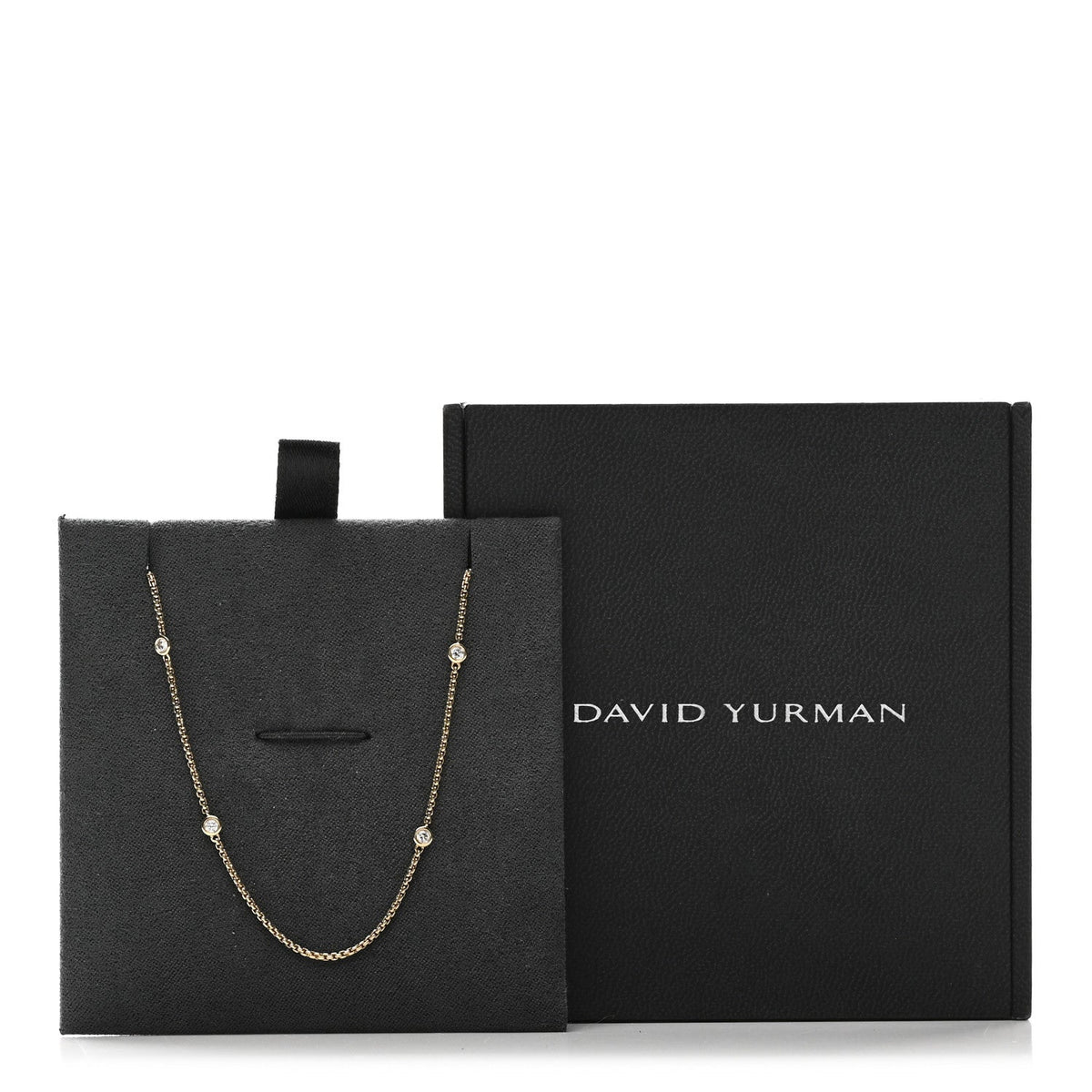 18K Yellow Gold Diamond Station Necklace