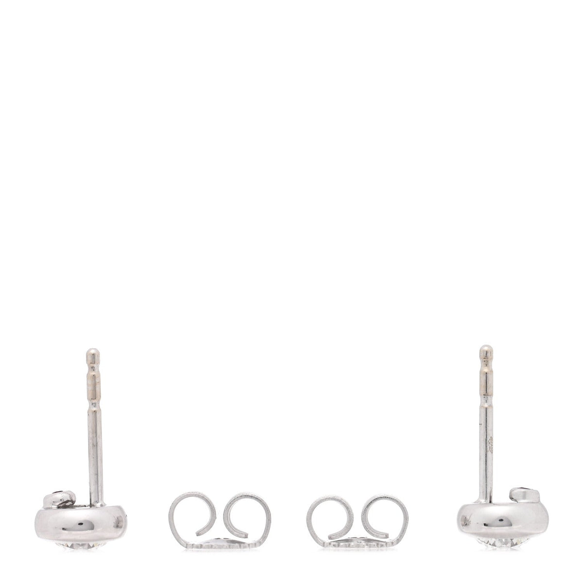 18K White Gold Diamond .46ctw Bezel Stud Earrings