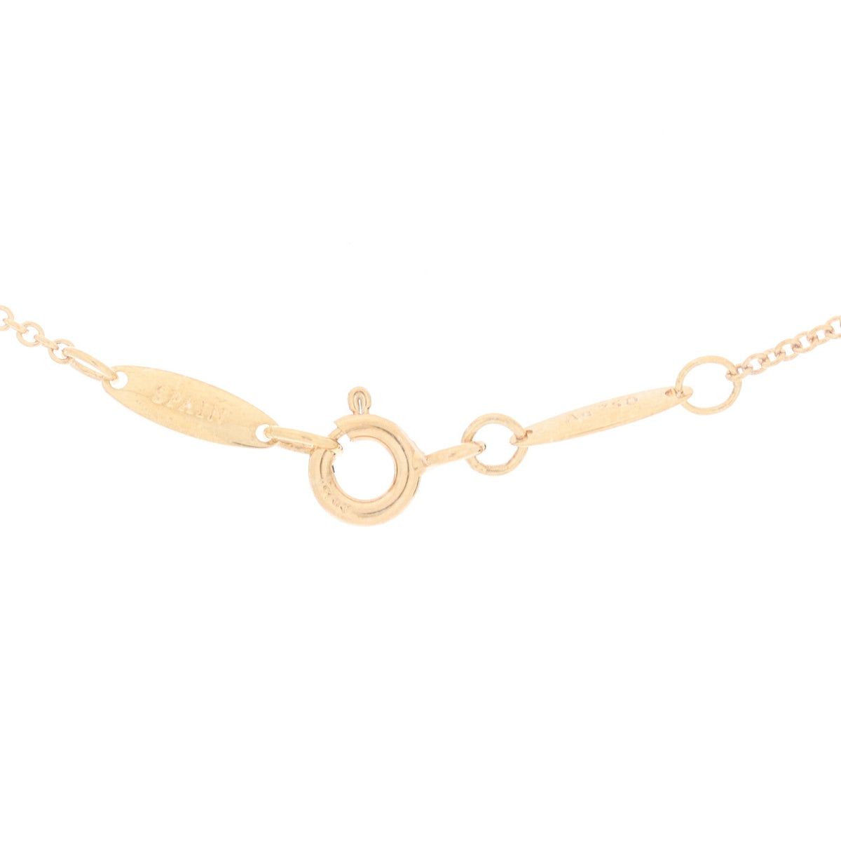 18K Yellow Gold 9mm Elsa Peretti Bean Pendant Necklace