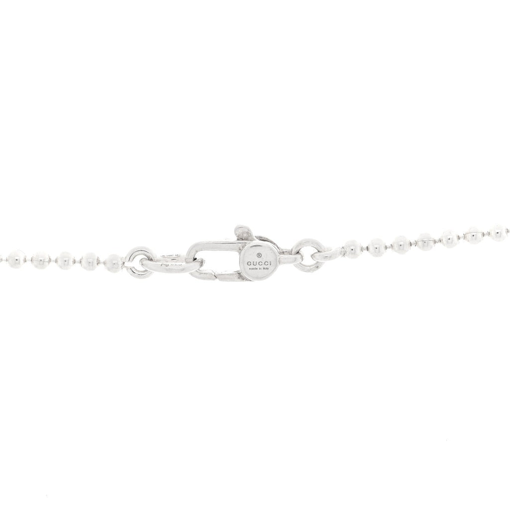 Sterling Silver Trademark Logo Oval Pendant Necklace