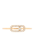 18K Yellow Gold Diamond Move Uno Pave Ring 54 6.75