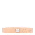 18K Pink Gold Diamond 3mm C De Cartier Wedding Band Ring 52 6