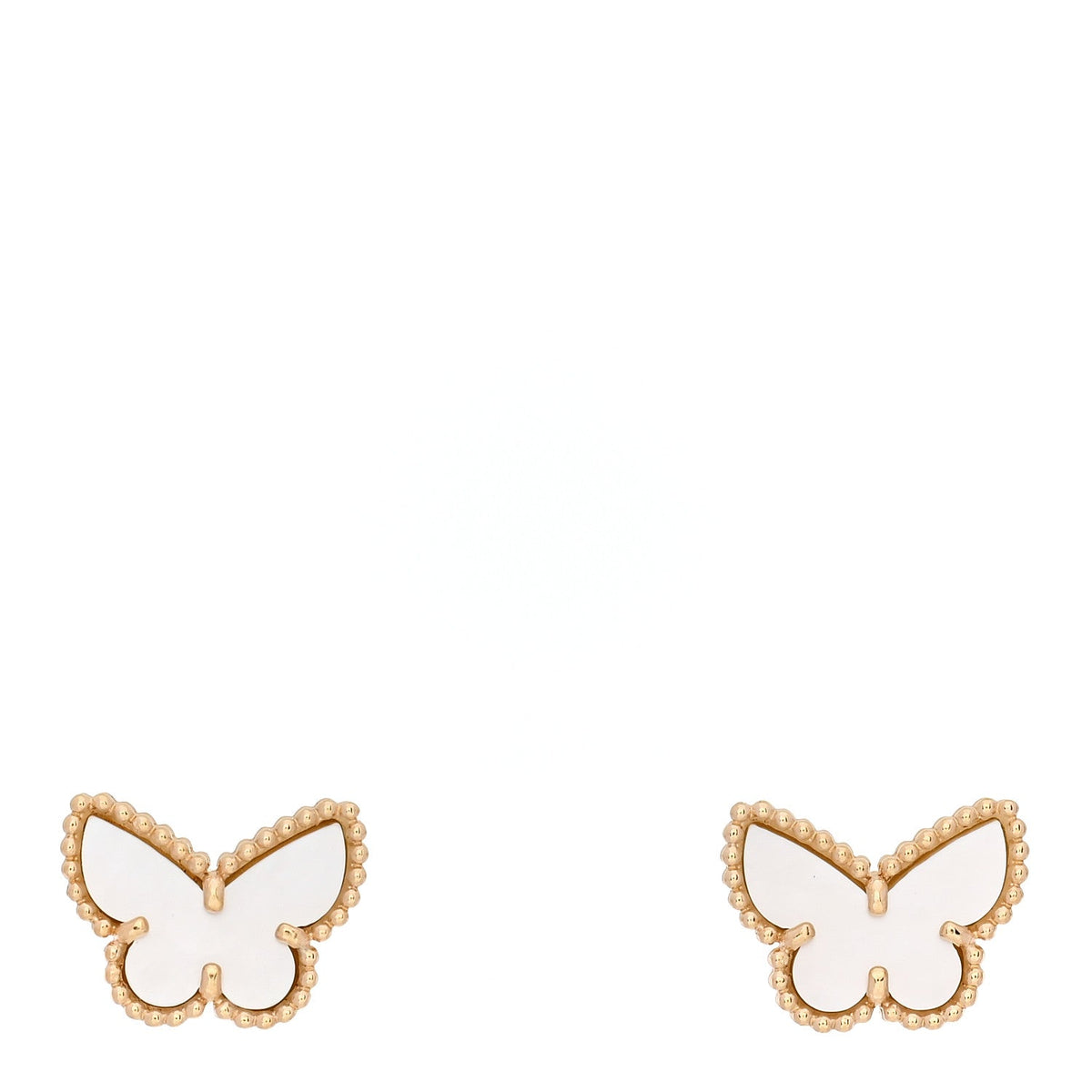 18K Yellow Gold Mother of Pearl Sweet Alhambra Butterfly Earrings