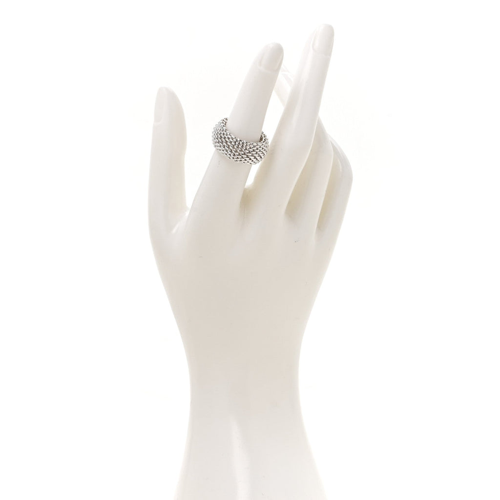 Sterling Silver Somerset Mesh Ring 54 6.75