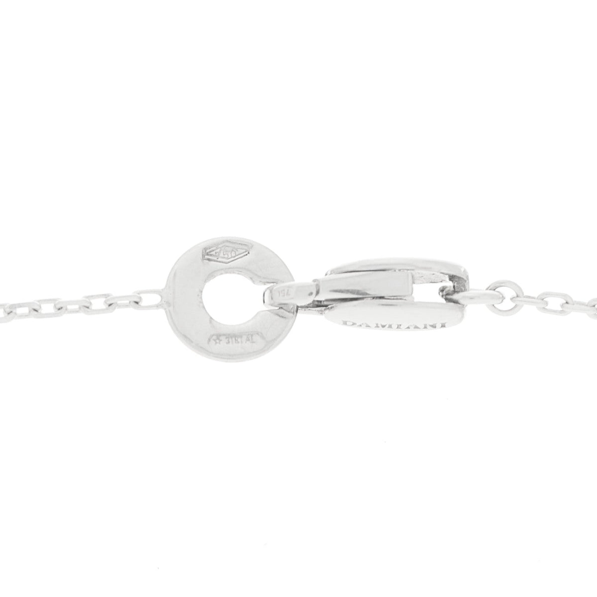 18K White Gold Diamond Orbital Pendant Necklace