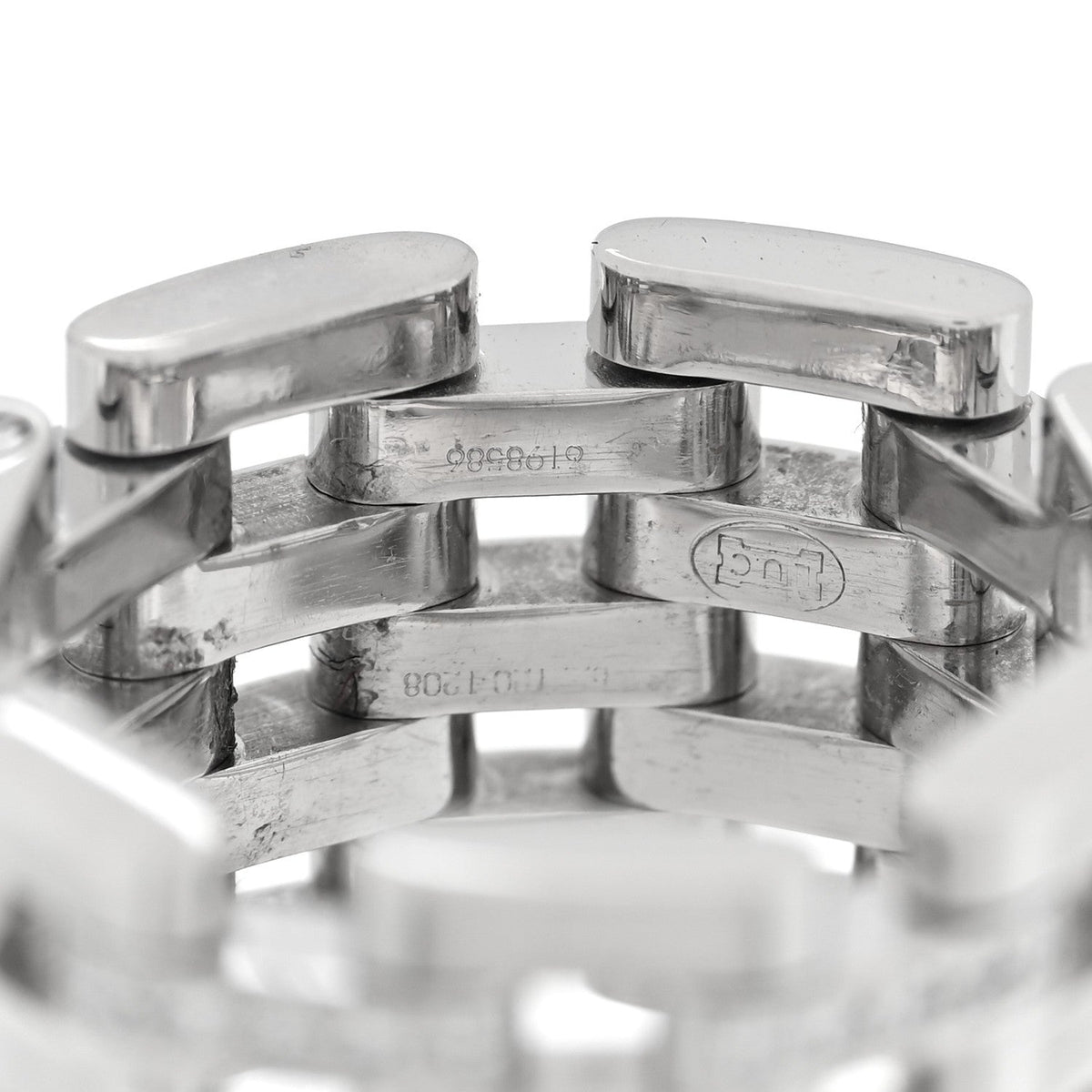 18K White Gold Diamond Les Chaines Ring 50 5.5