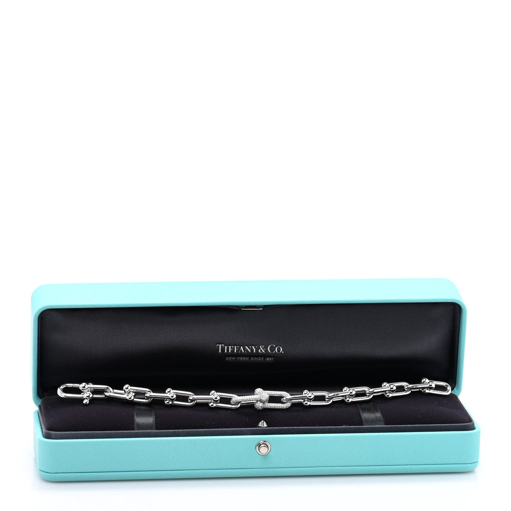 18K White Gold Diamond Medium HardWear Link Bracelet