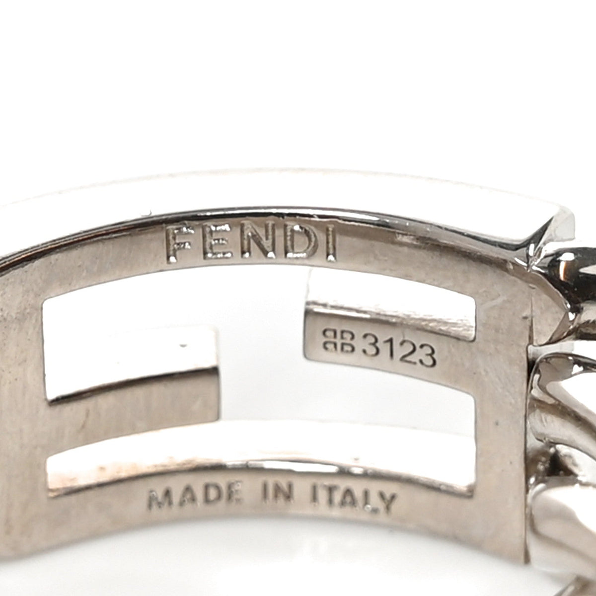 Metal FF Chain Ring S Silver