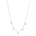 18K Yellow Gold Diamond Diamonds By The Inch Dangling Five Station Necklace