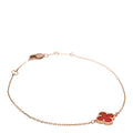 18K Rose Gold Carnelian Sweet Alhambra Bracelet