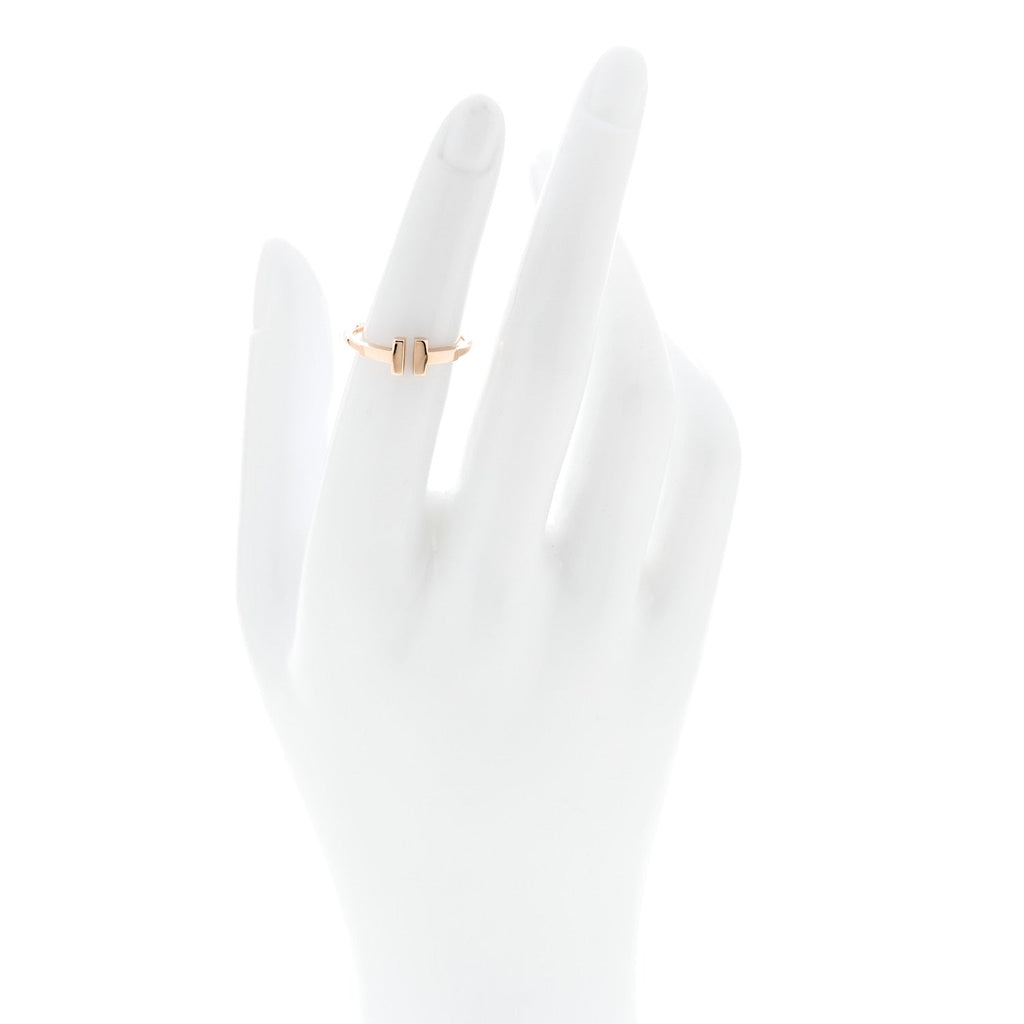 18K Rose Gold T Wire Ring 50 5.5