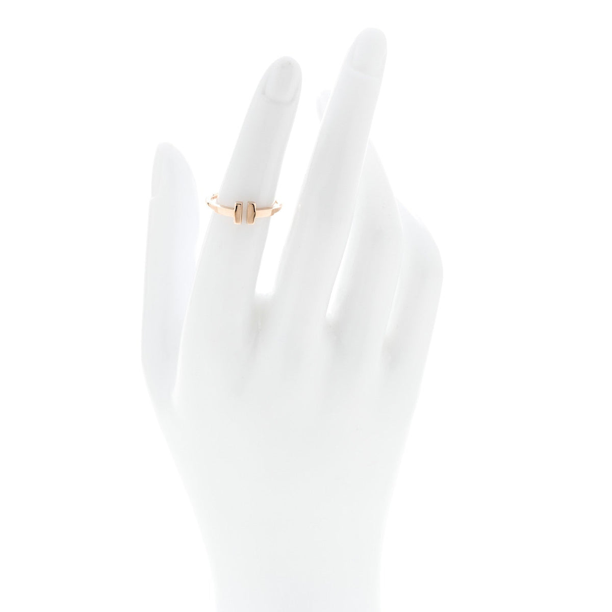 18K Rose Gold T Wire Ring 50 5.5