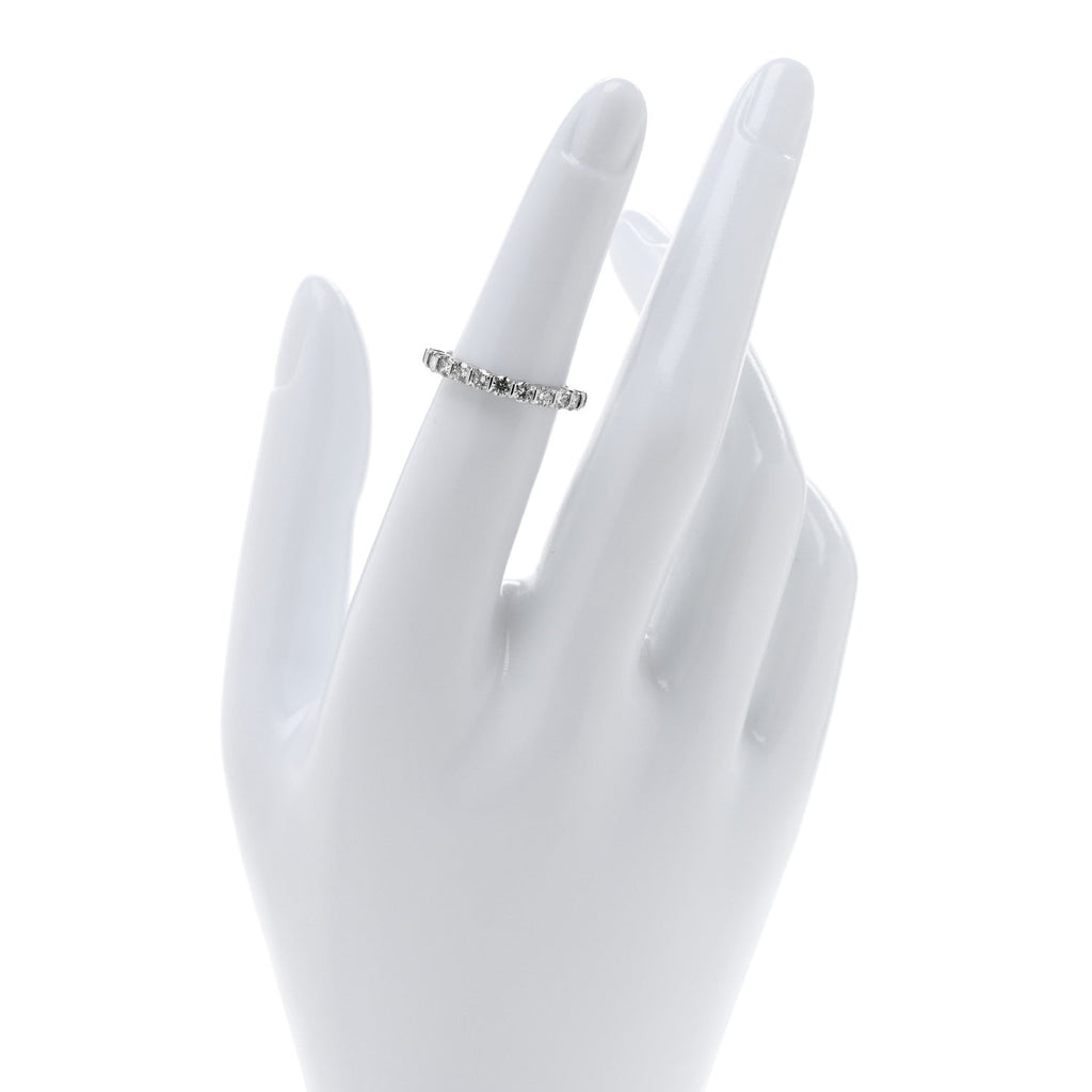 Platinum Diamond .66ctw Half Circle Band Ring 49 4.75