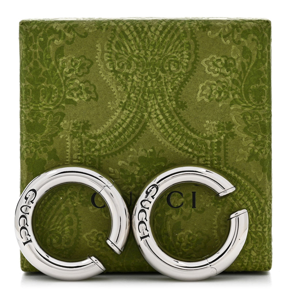 Metal Speculum Majus Cuff Earrings Silver