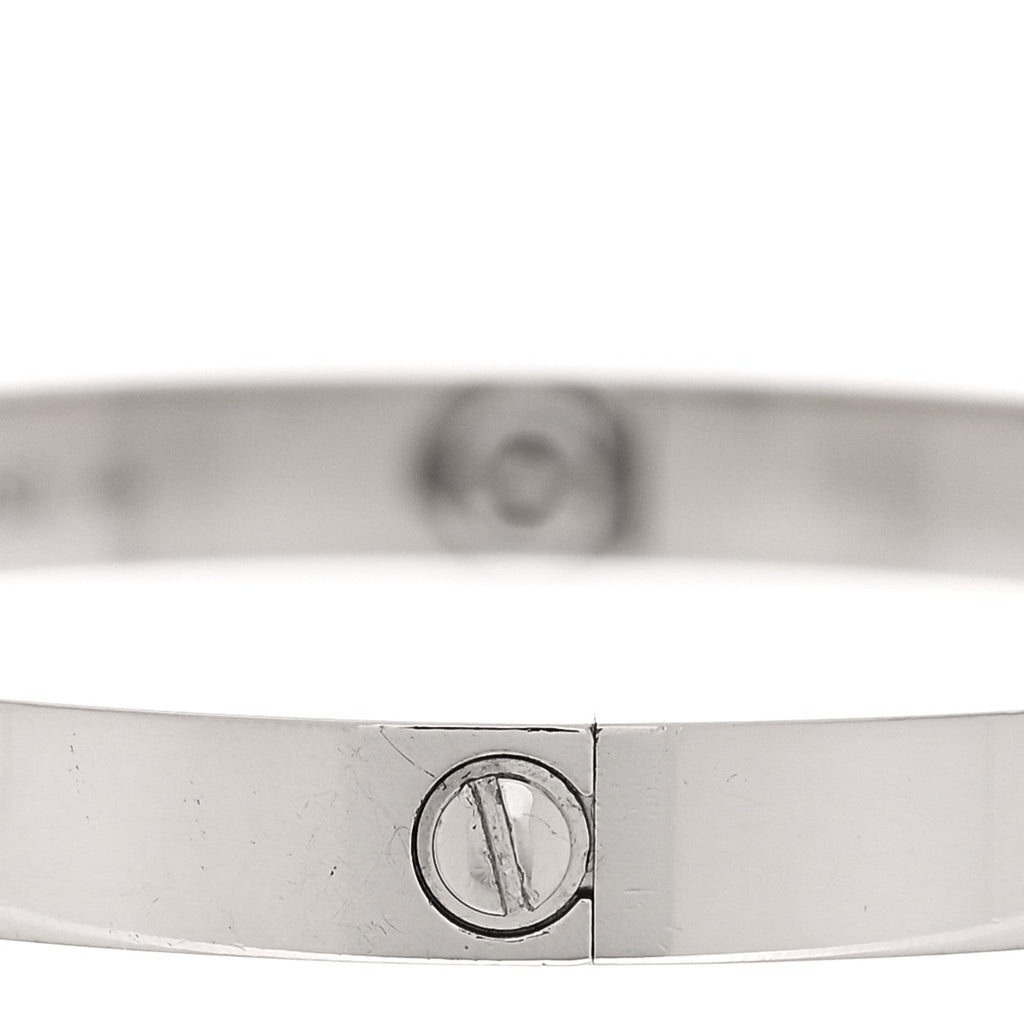 18K White Gold LOVE Bracelet 20