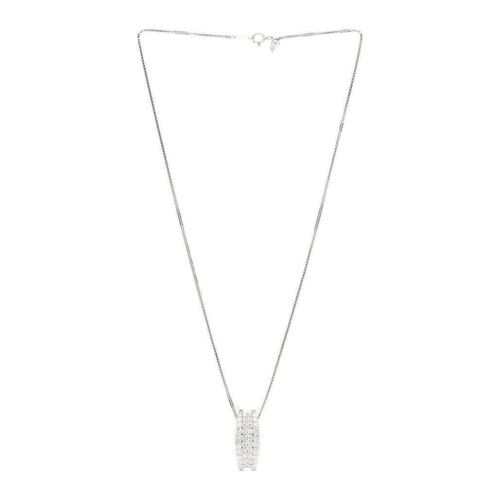 Platinum 18K White Gold Diamond 2.00ctw Pendant Necklace