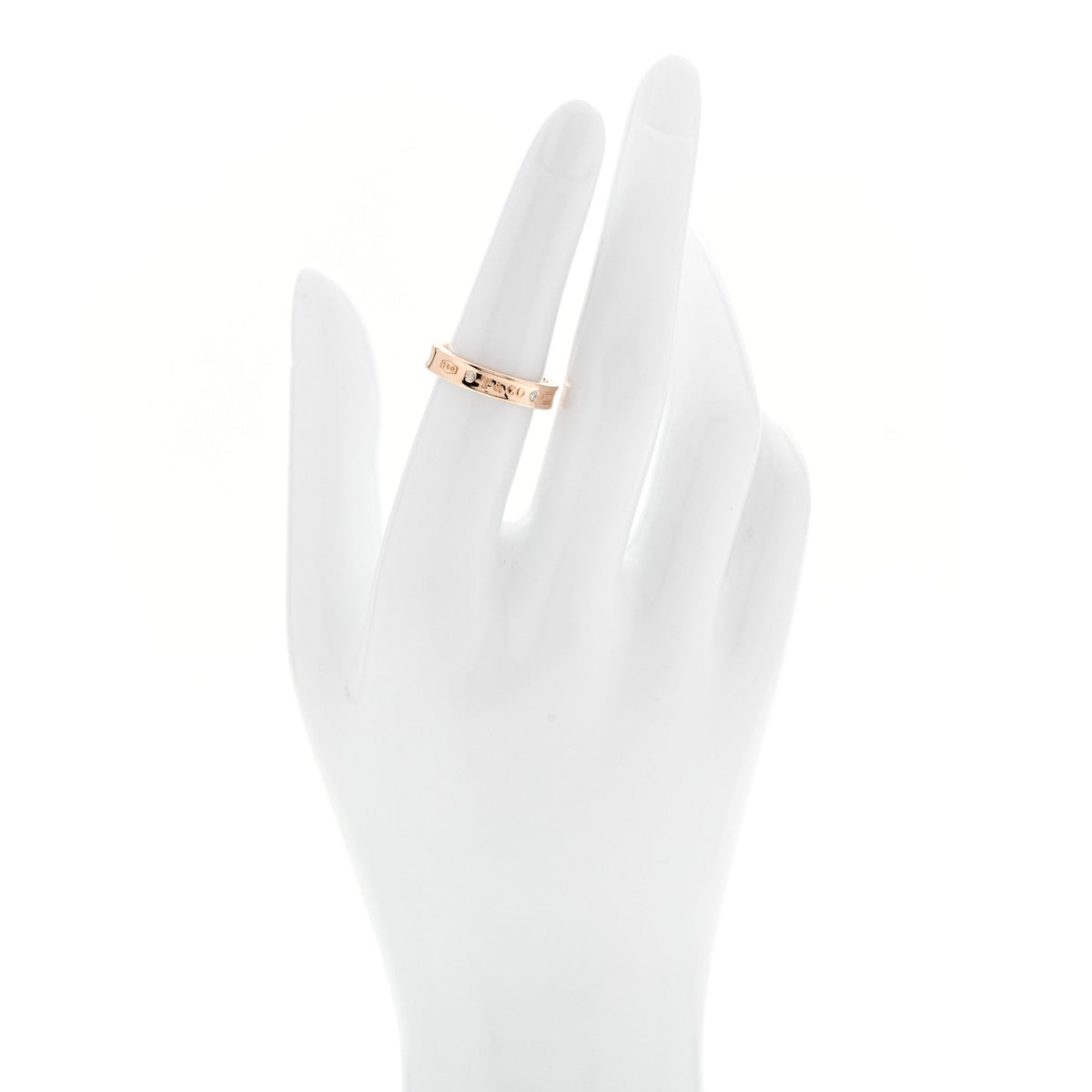 18K Rose Gold Diamond Narrow 1837 Ring 52 6