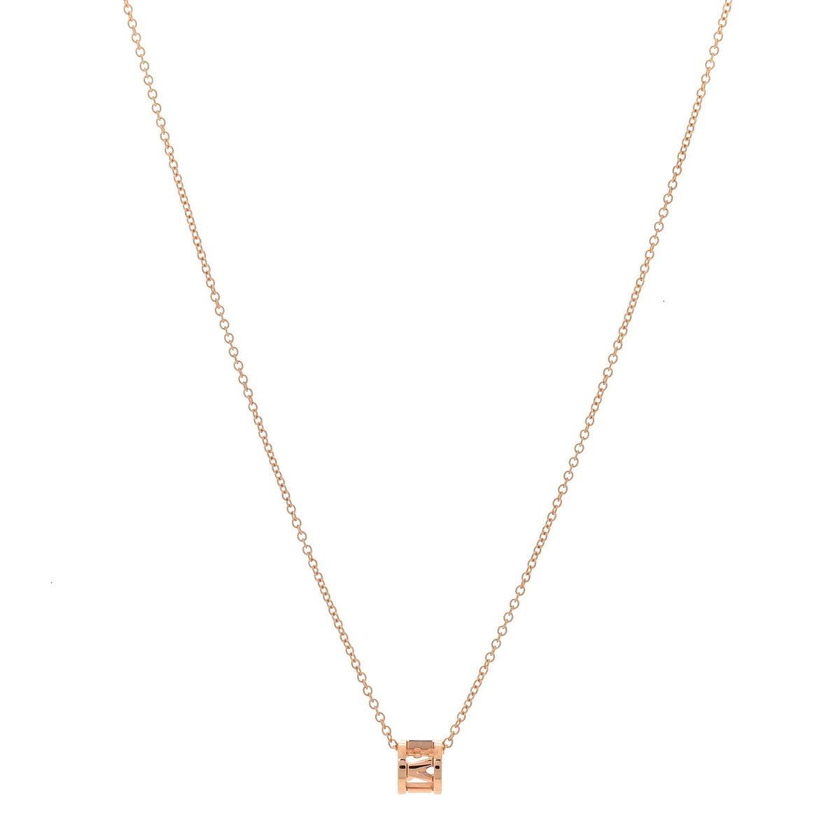 18K Rose Gold Atlas Open Pendant Necklace