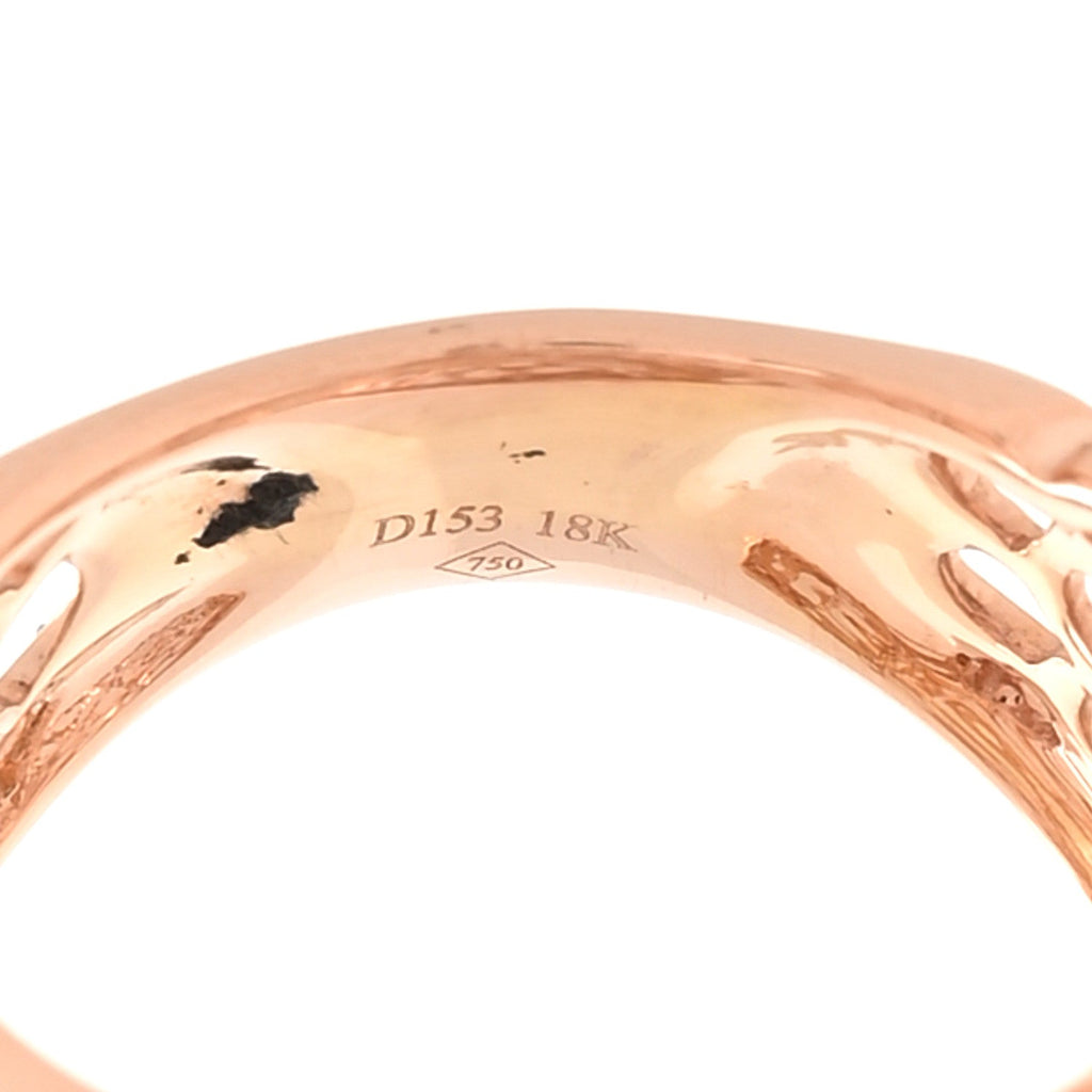 18K Rose Gold Diamond 1.33ctw Flower Mesh Ring 54 7