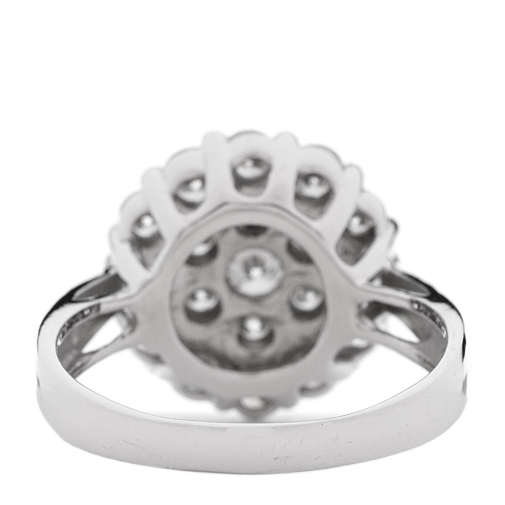 18K White Gold Diamond 2.00ctw Ring 58 8.25