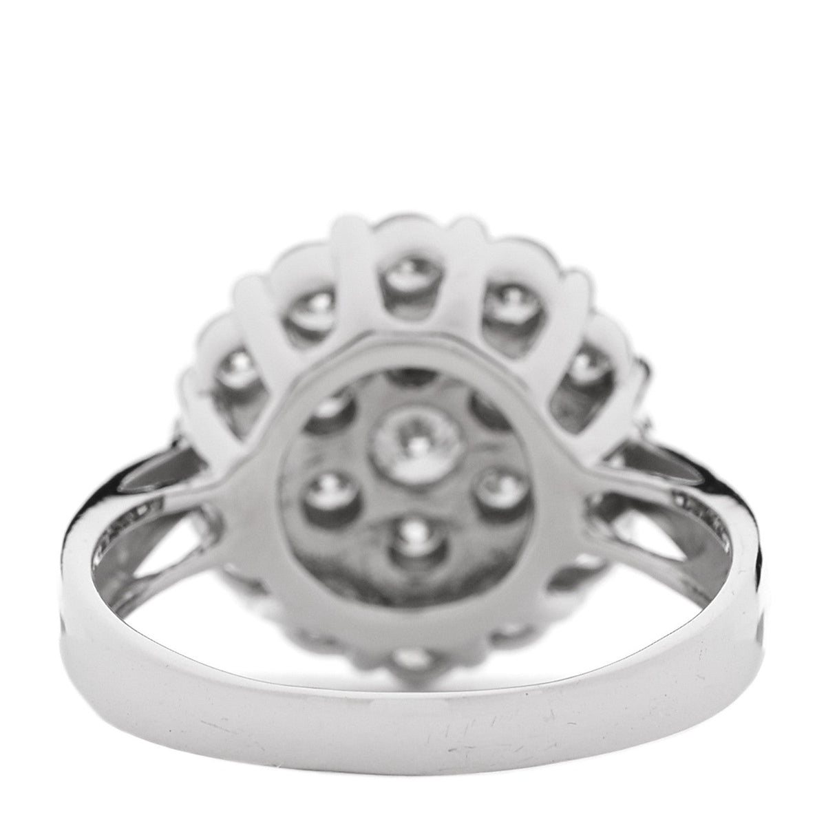 18K White Gold Diamond 2.00ctw Ring 58 8.25