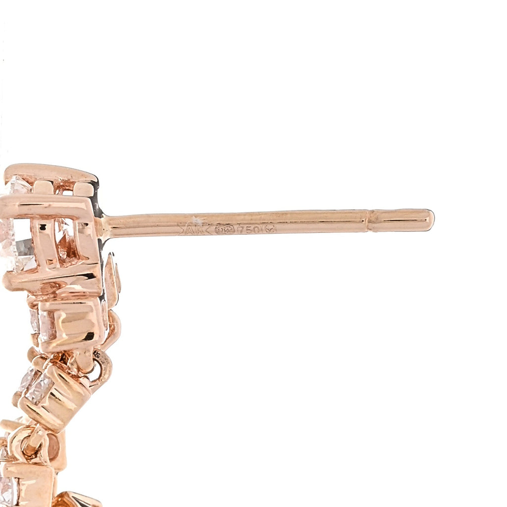 18K Rose Gold Diamond Bianca Earring