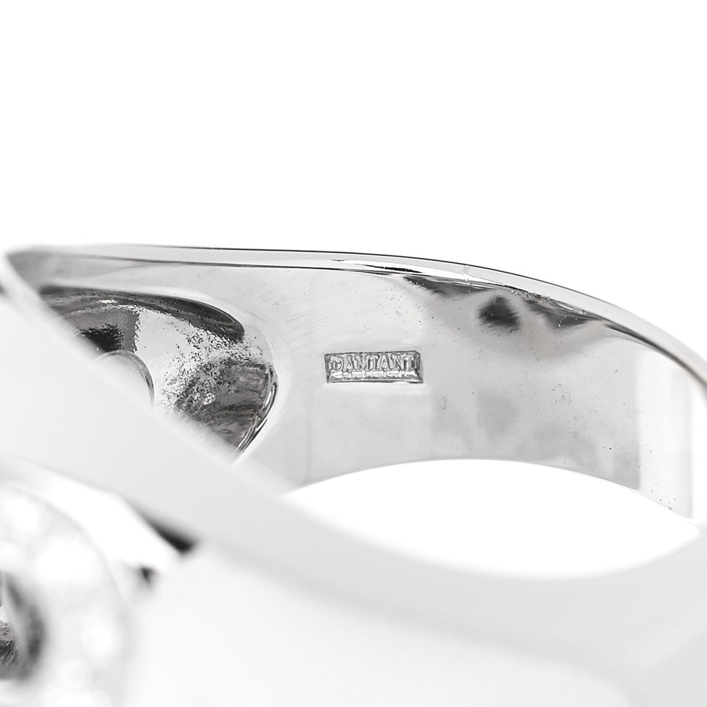 18K White Gold Diamond Infinity Dome Ring 55 7.25