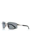 Metal Santos de Cartier Pilot Sunglasses Silver Blue