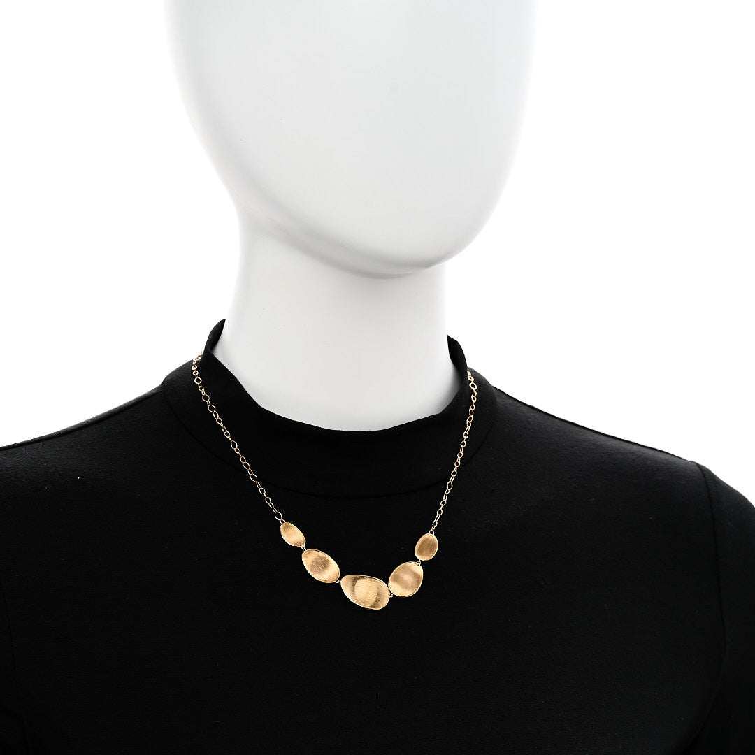 18K Yellow Gold Lunaria 5 Leaf Necklace