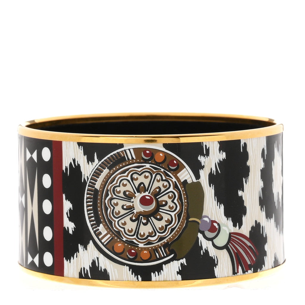 Enamel Printed Extra Wide La Femme Aux Semelles de Vent Bracelet 65