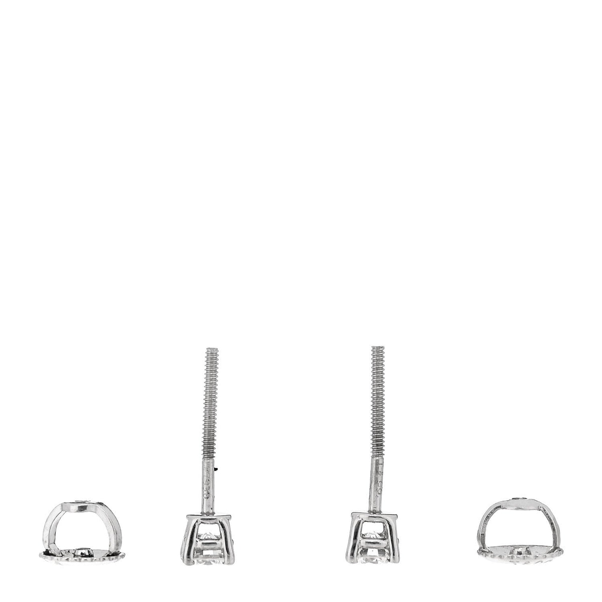 Platinum Diamond .34ctw Solitaire Earrings