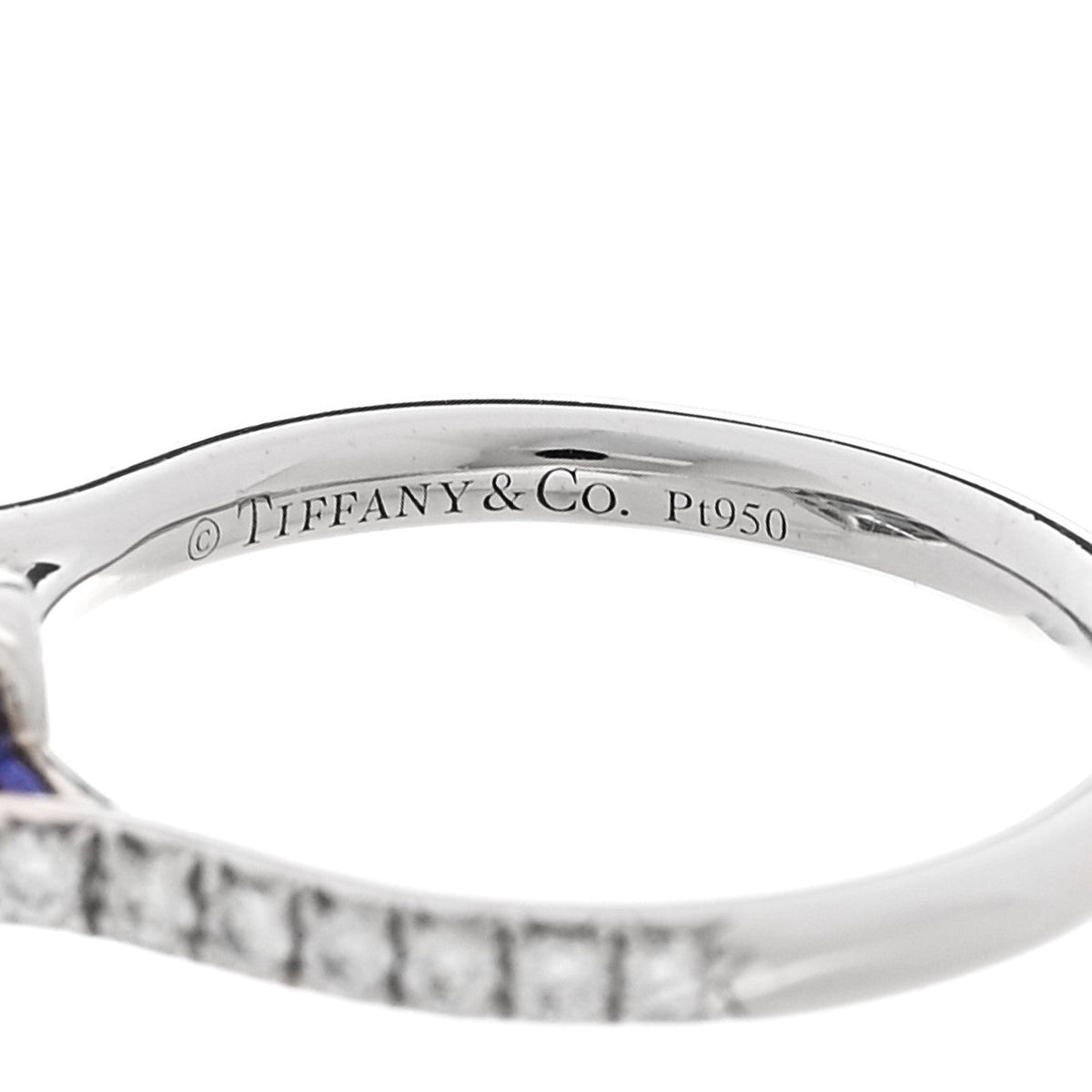 Platinum Diamond Tanzanite Soleste Pear Cut Ring 56 7.75