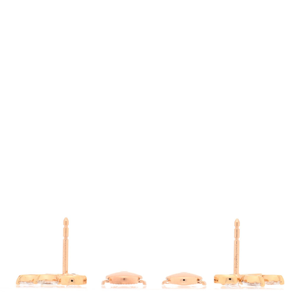 18K Rose Gold Diamond Small Victoria Vine Earrings