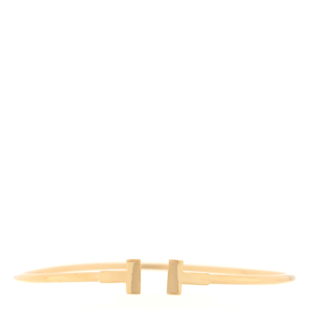 18K Yellow Gold Narrow T Wire Bracelet