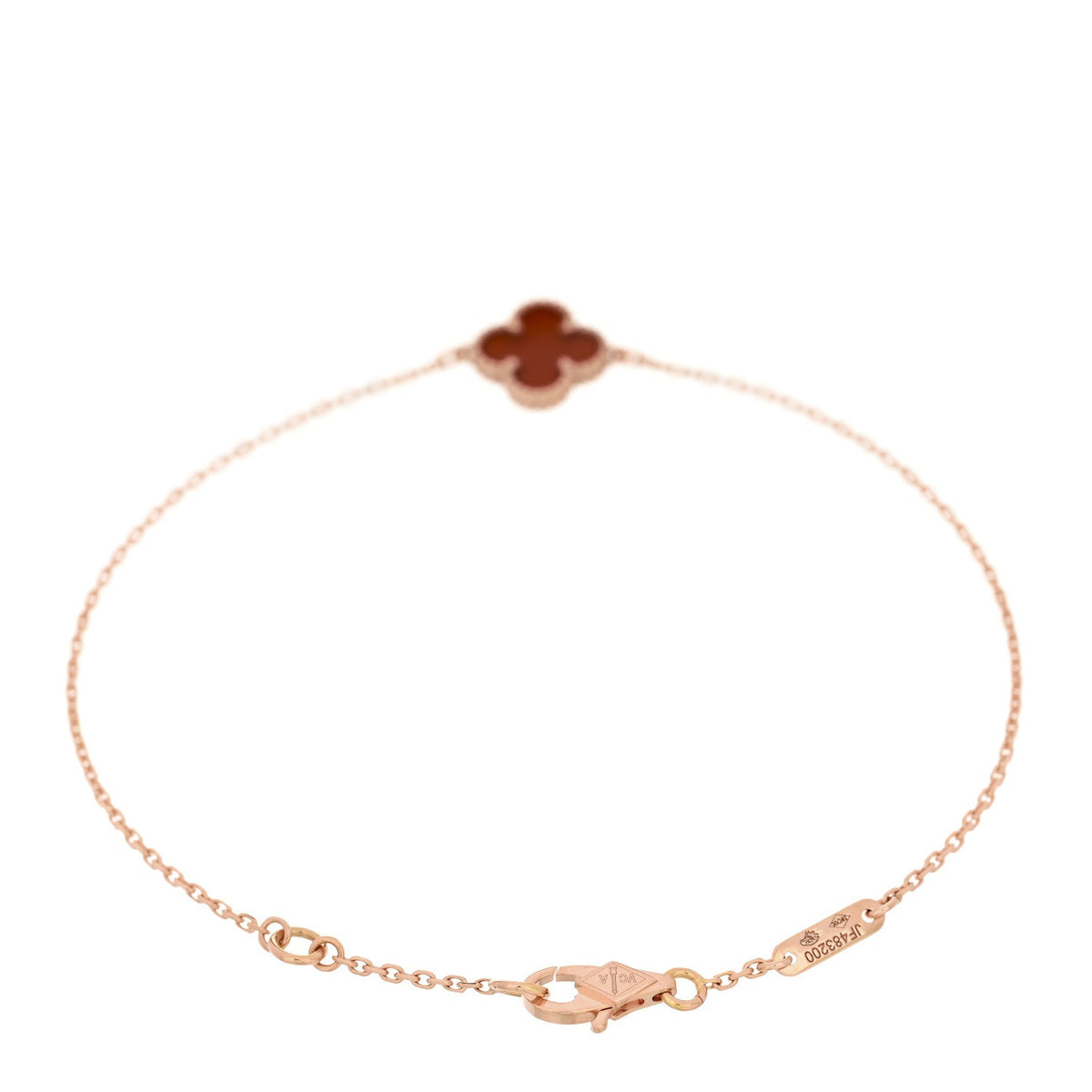 18K Rose Gold Carnelian Sweet Alhambra Bracelet