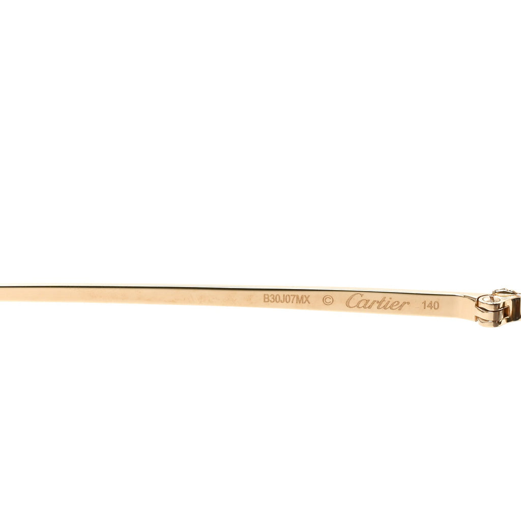 Metal Classic C Rimless Sunglasses CT0550S Gold