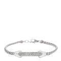 Sterling Silver Diamond Asli Classic Chain Link ID Bracelet