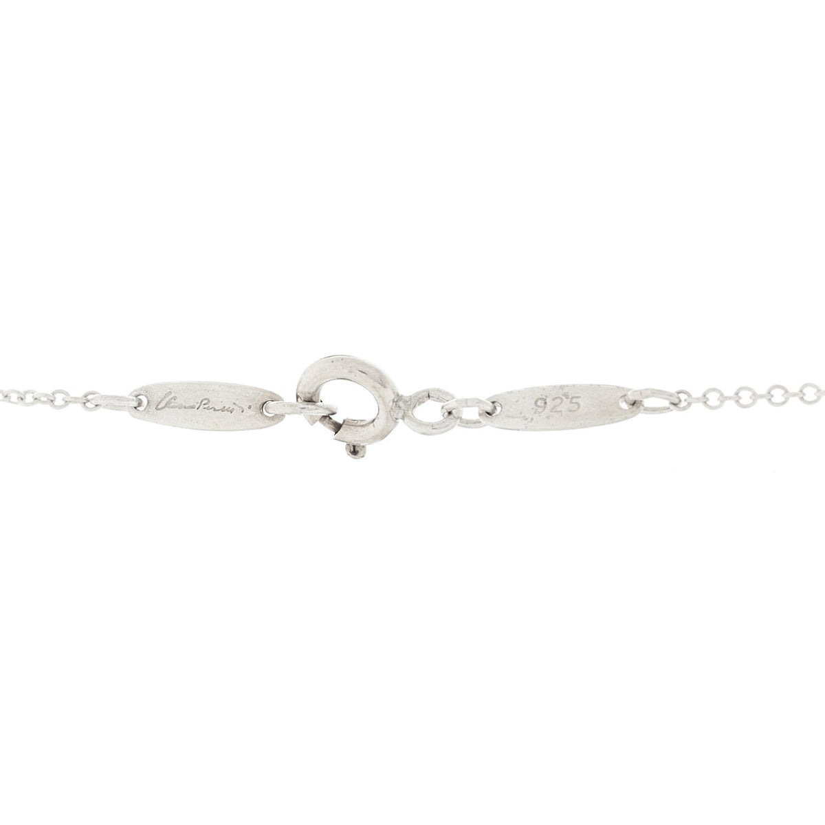 Sterling Silver 12mm Elsa Peretti Teardrop Pendant Necklace