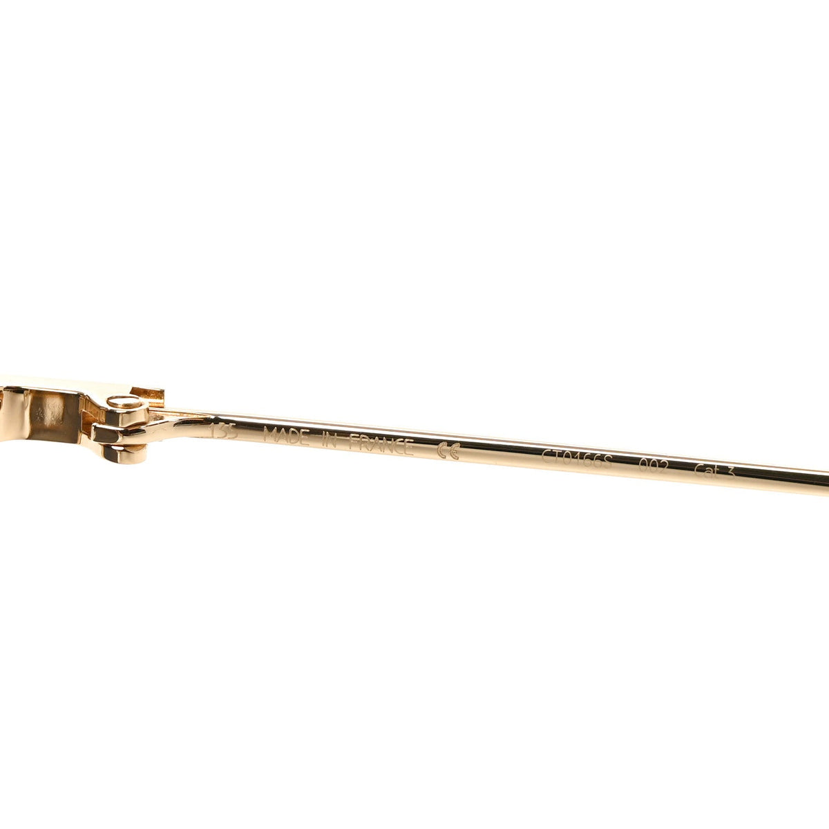 Santos De Cartier Aviator Sunglasses CT0166S Gold