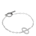 18K White Gold Diamond Chaine d'Ancre Contour Bracelet SH