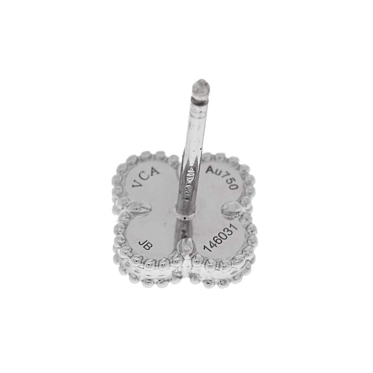 18K White Gold Mother of Pearl Sweet Alhambra Earrings